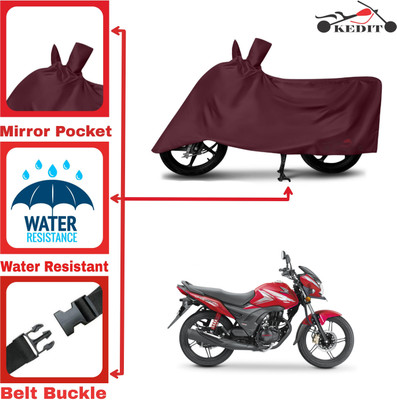 KEDIT Two Wheeler Cover for Honda(CB Shine SP, Maroon)