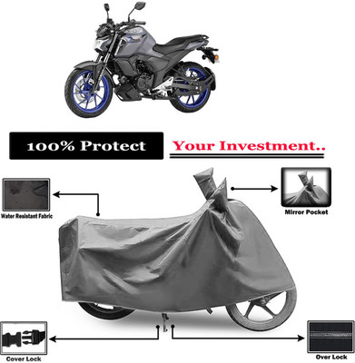 Amexride Two Wheeler Cover for Yamaha(FZ S FI New, Grey)