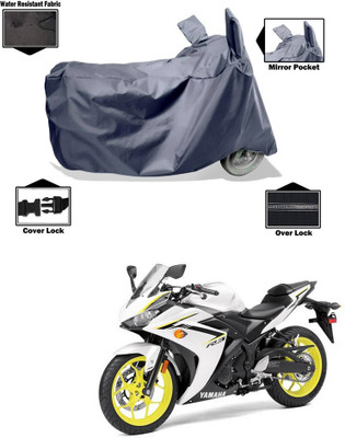 PAGORA Waterproof Two Wheeler Cover for Yamaha(YZF R3, Grey)