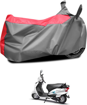 CODOKI Waterproof Two Wheeler Cover for Hero(Duet VX 110CC, Grey, Red)