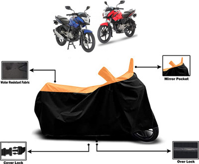 Amexride Two Wheeler Cover for Bajaj(Pulsar 135 LS DTS-i, Orange)