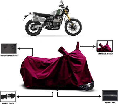 Amexride Two Wheeler Cover for Triumph(Scrambler 1200 BS6, Maroon)