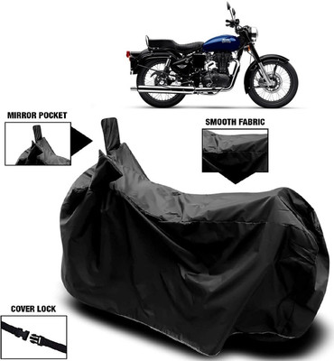 MMSSTAR Waterproof Two Wheeler Cover for Royal Enfield(Bullet Electra Twinspark, Black)