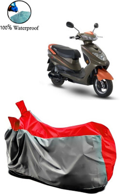 rakku Two Wheeler Cover for Okinawa(Ridge Plus, Grey, Red)
