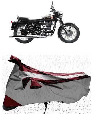 MISSION COLLECTION Waterproof Two Wheeler Cover for Royal Enfield(Classic 350, Silver)