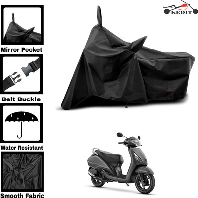 KEDIT Two Wheeler Cover for Universal For Bike(Jupiter, Black)