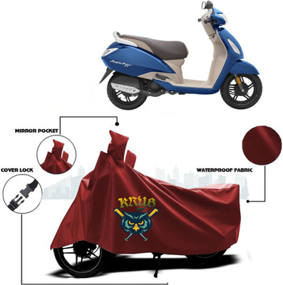 smwzxyu Waterproof Two Wheeler Cover for TVS(Jupiter, Maroon)