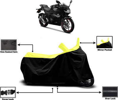 Amexride Two Wheeler Cover for Suzuki(Gixxer SF 150, Yellow)