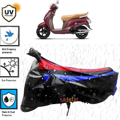 MMSSTAR Waterproof Two Wheeler Cover for Suzuki(Access 125, Black)