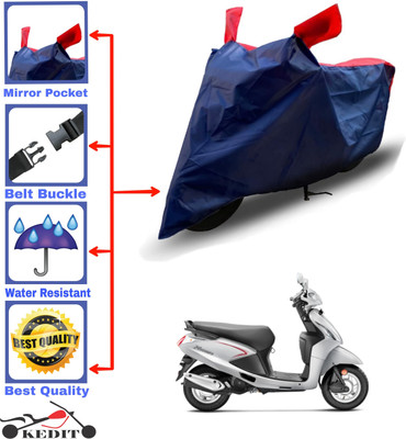 KEDIT Two Wheeler Cover for Hero(Pleasure Plus, Red, Blue)