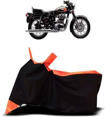 VESMEI Two Wheeler Cover for Royal Enfield(Bullet 350 Twinspark, Orange)