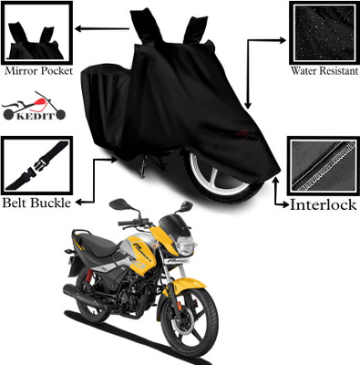 KEDIT Two Wheeler Cover for Universal For Bike(Passion Pro i3S, Black)