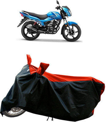 KEDIT Two Wheeler Cover for TVS(Victor GLX, Red, Black)