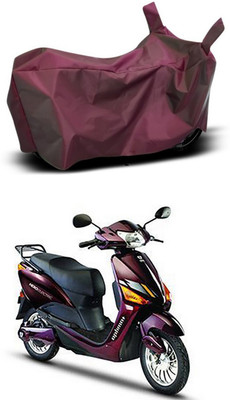MMSSTAR Waterproof Two Wheeler Cover for Hero(Electric Optima Plus, Maroon)