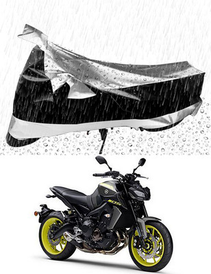Mdstar Waterproof Two Wheeler Cover for Yamaha(MT 9, Silver, Black)