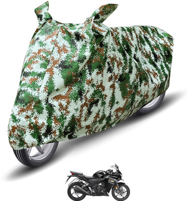 Auto Hub Waterproof Two Wheeler Cover for Honda(CBR 250R, Green)