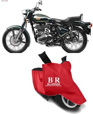 BLUERIDE Two Wheeler Cover for Royal Enfield(Bullet 500, Red, Black)