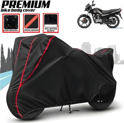 Mwiss Waterproof Two Wheeler Cover for Hero(MotoCorp Super Splendor, Black, Red)