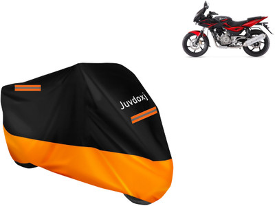 Juvdoxj Waterproof Two Wheeler Cover for Bajaj(Pulsar 220 DTS-i, Orange)