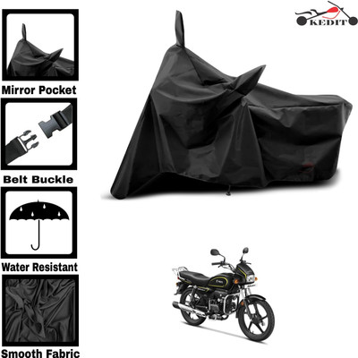 SK AUTO Two Wheeler Cover for Hero(Splendor Plus, Black)