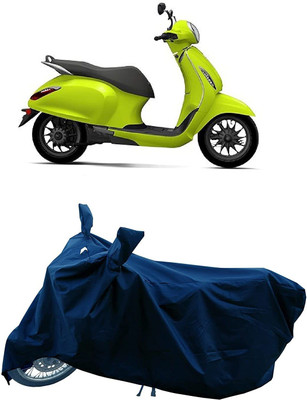 Mdstar Waterproof Two Wheeler Cover for Bajaj(Urbanite Chetak BS6, Blue)
