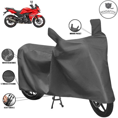 MADAFIYA Waterproof Two Wheeler Cover for Hero(Xtreme 200S, Grey)
