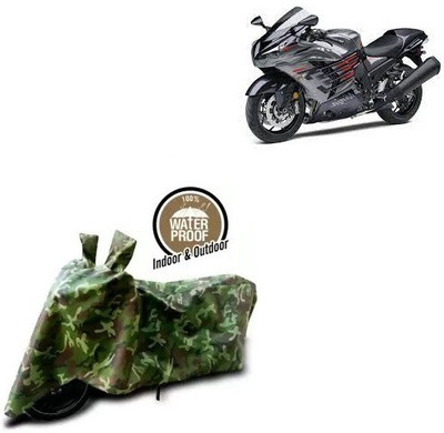 LIFELEX Waterproof Two Wheeler Cover for Kawasaki(Ninja ZX-14R, Multicolor)