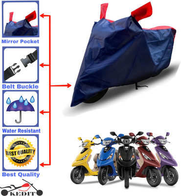 AASHTIK MART Two Wheeler Cover for TVS(Scooty Zest 110, Red, Blue)