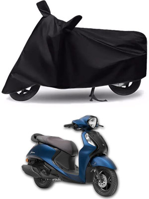 KEDIT Two Wheeler Cover for Yamaha(Fascino 125 BS6, Black)