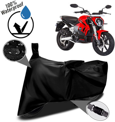 ROYAL AUTO MART Waterproof Two Wheeler Cover for Revolt(RV 400, Black)