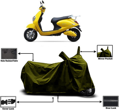 Amexride Two Wheeler Cover for Techo Electra(Emerge BS6, Green)