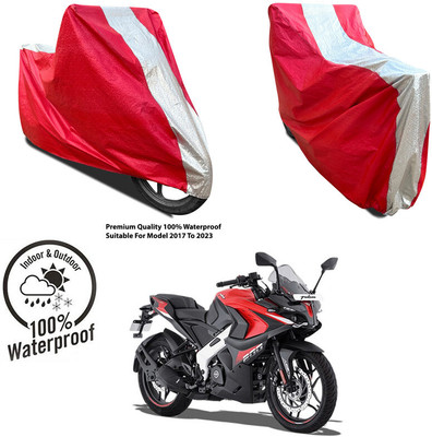 AutoGalaxy Waterproof Two Wheeler Cover for Honda(Shine, Silver, Red)