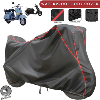 MADAFIYA Two Wheeler Cover for Bajaj(Chetak, Grey, Red)