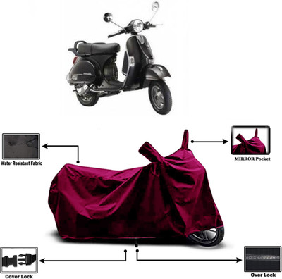 Amexride Two Wheeler Cover for LML(Star Euro, Maroon)