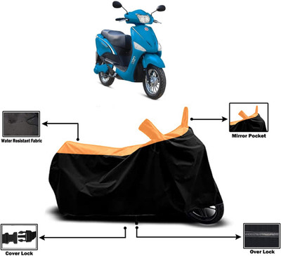 Amexride Two Wheeler Cover for Hero Electric(Electric Optima HS500 ER BS6, Orange)