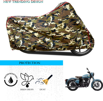 SnehaSales Waterproof Two Wheeler Cover for Royal Enfield(Classic 350 Signals, Multicolor)
