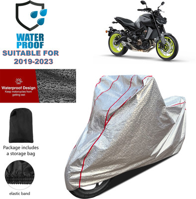 GOSHIV-car and bike accessories Waterproof Two Wheeler Cover for Yamaha(MT 09, Silver)