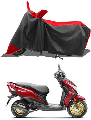 Matt Moon Two Wheeler Cover for Honda(Dio, Black, Red)