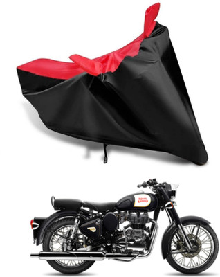 KEDIT Two Wheeler Cover for Royal Enfield(Classic 350, Red, Black)