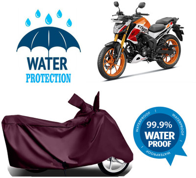Mdstar Waterproof Two Wheeler Cover for Honda(CB Hornet 160R, Maroon)