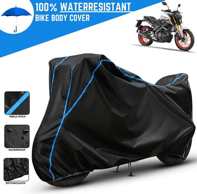 Amikan Waterproof Two Wheeler Cover for Yamaha(MT 15, Black)