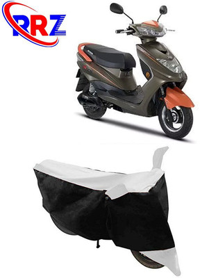 RRZ Waterproof Two Wheeler Cover for Okinawa(Ridge Plus, Black, White)