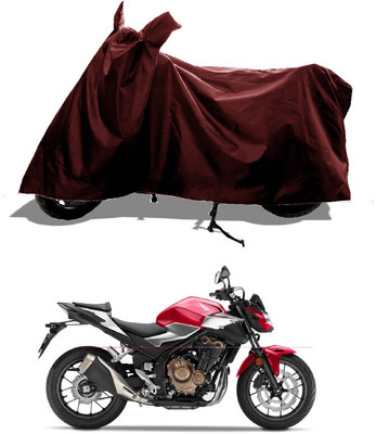 GROFATIK Two Wheeler Cover for Honda(CB500F, Maroon)