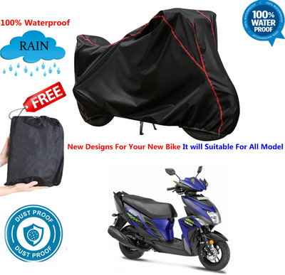 AUTOCAD Waterproof Two Wheeler Cover for Yamaha(Cygnus Ray ZR BS6, Black)