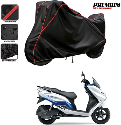 PAGORA Waterproof Two Wheeler Cover for Suzuki(Burgman Electric, Black)