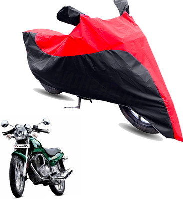 FurniGully Two Wheeler Cover for TVS(Fiero FX, Red, Black)