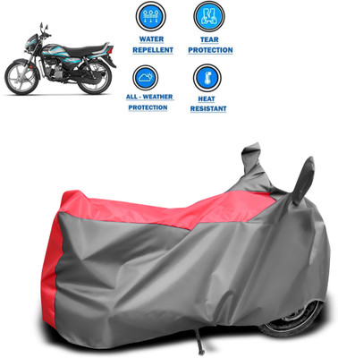 DeepShakshi AUTOMOTIVE Two Wheeler Cover for Hero(HF Deluxe, Red, Grey)