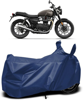 MADAFIYA Waterproof Two Wheeler Cover for Triumph(Street Twin, Blue)