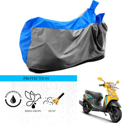 ANTHUB Waterproof Two Wheeler Cover for Hero(Pleasure, Grey, Blue)