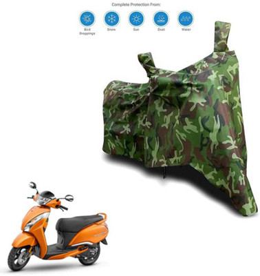 Aamaya Store Waterproof Two Wheeler Cover for TVS(Jupiter 125, Green)